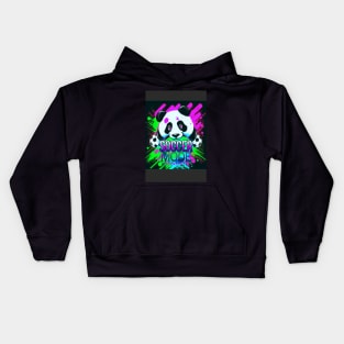 Soccer Mode Panda Bear Graffiti Kids Hoodie